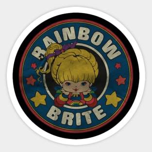 Rainbow Brite Vintage Texture Sticker